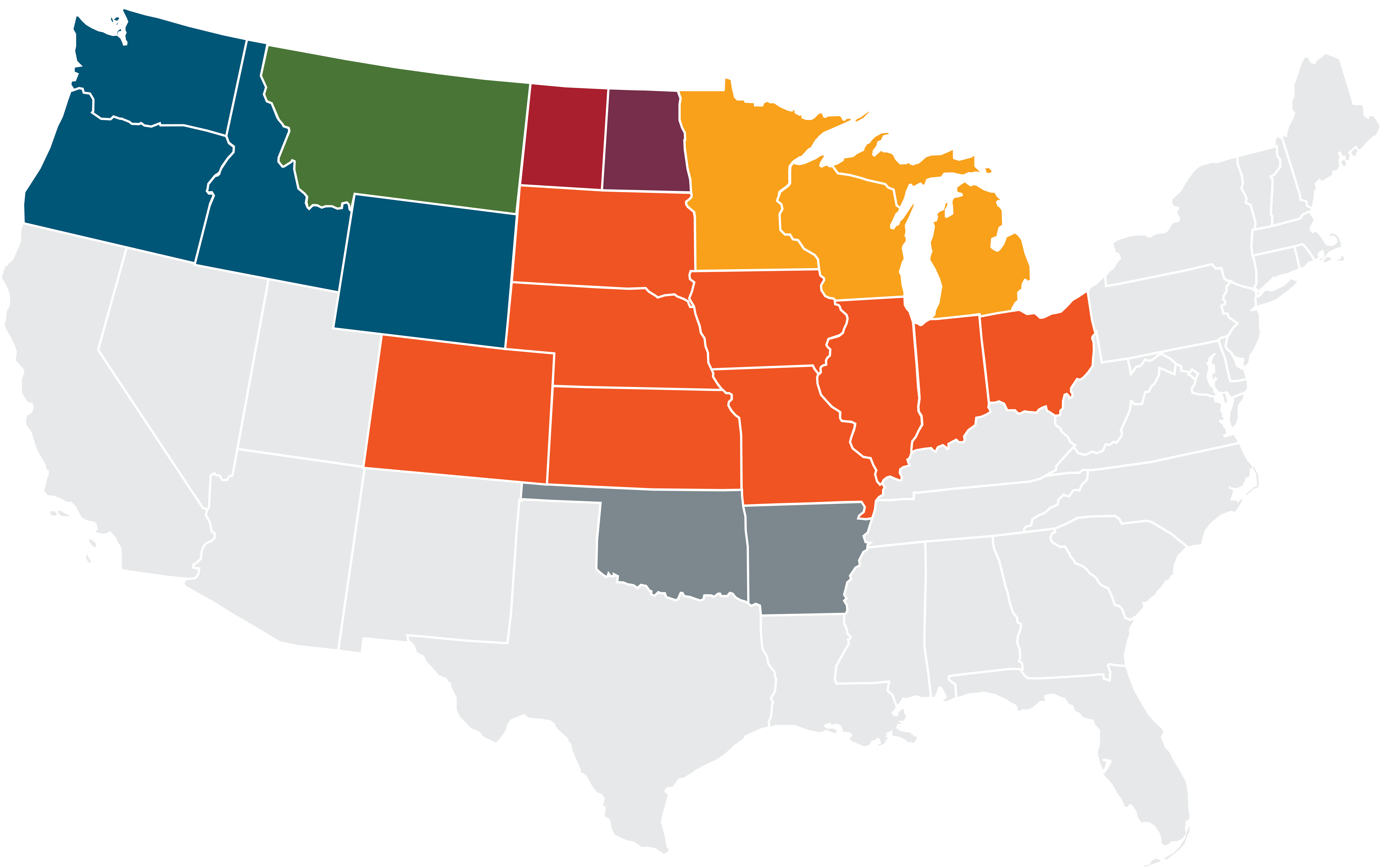 Map - Broad Acre crops USA