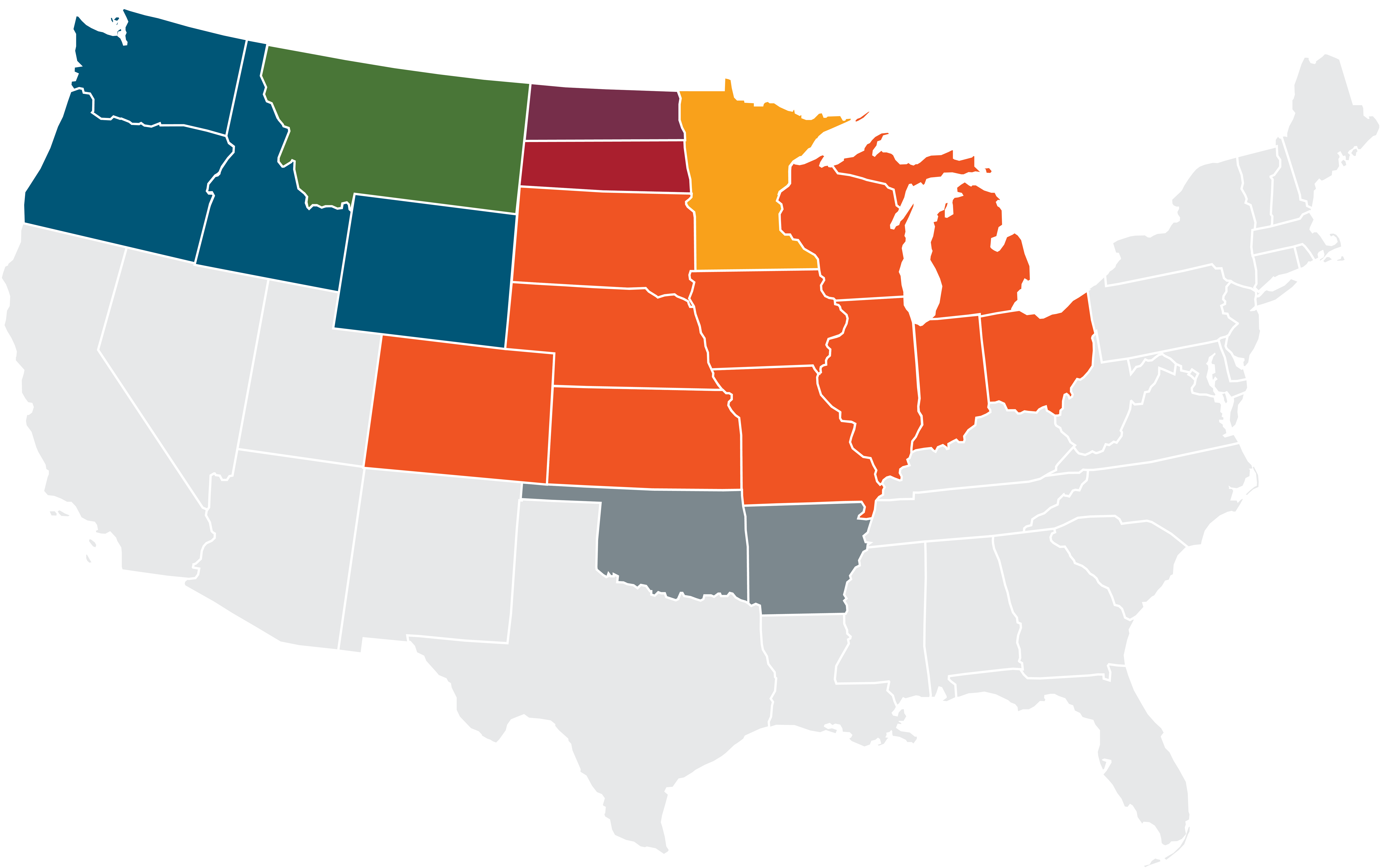 Map - Broad Acre crops USA